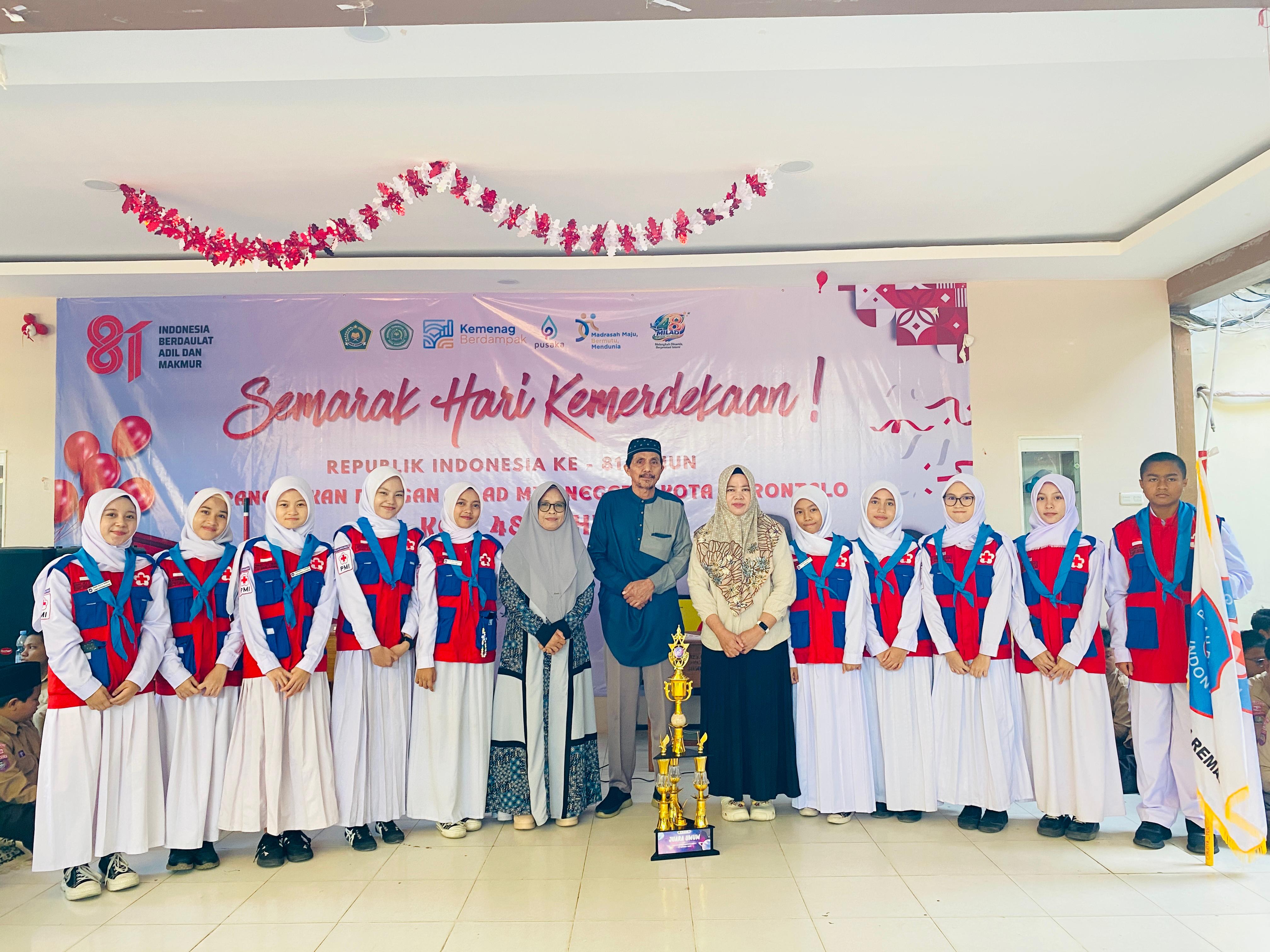 Waka Kurikulum Lepas Kontingen PMR MTsN 1 Kota Gorontalo Menuju RCAC Batch 3
