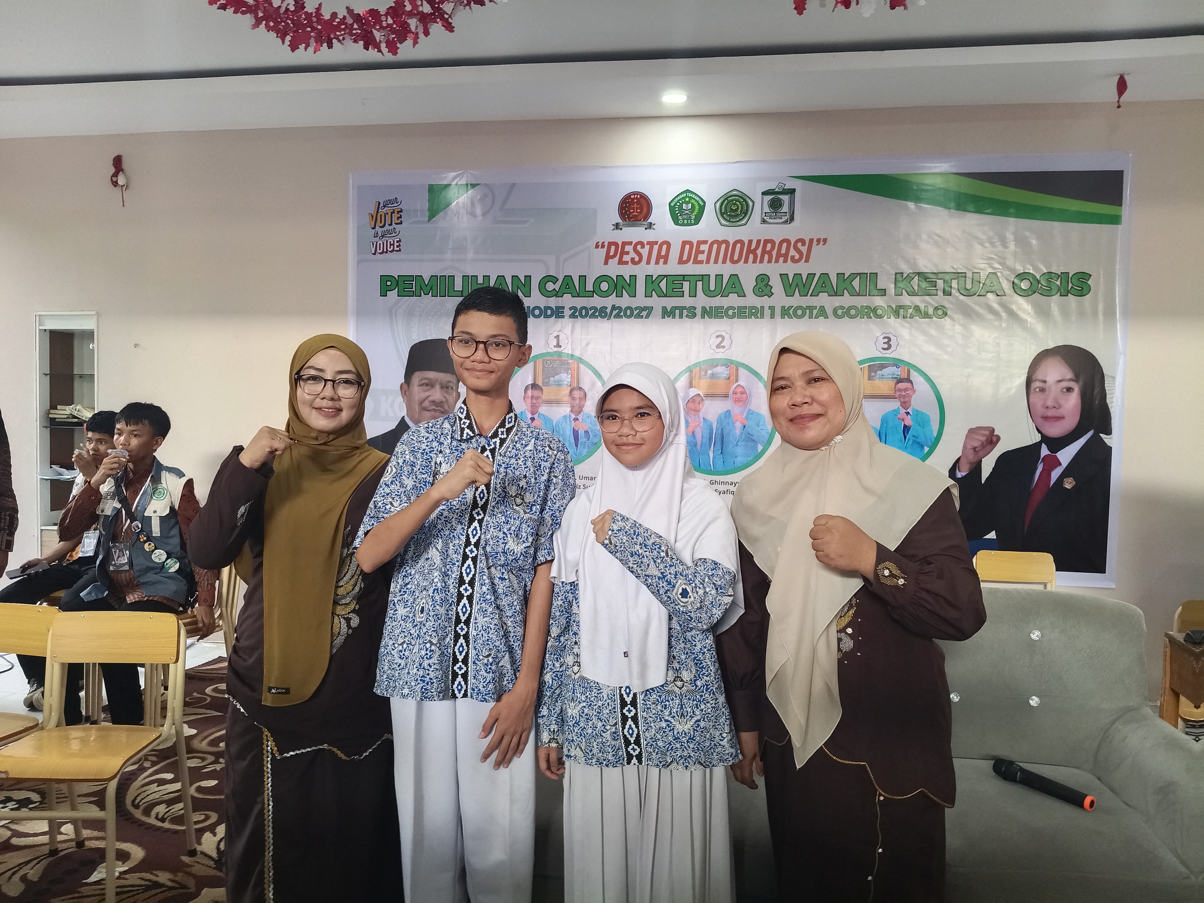 Pilketos MTsN 1 Kota Gorontalo Periode 2026/2027 Manfaatkan Sistem Digital dengan Hasil Live Sinkron