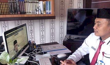 Karjianto Bersama Kaur TU Mengikuti Rakor terkait Pelaksanaan PTM Terbatas