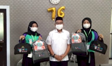 Terima Covid Kit Dari Panitia, Tim Robotik MTsN 1 Kota Siap Berlaga Di ajang MRC 2021