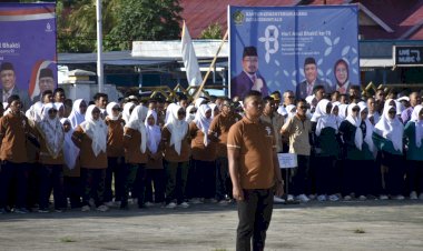 Civitas Akademik MTsN 1 Kota Ikuti Apel Bersama dalam rangka HAB 78