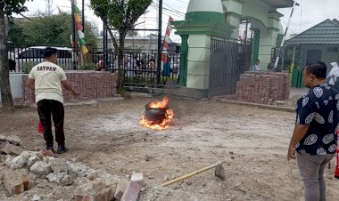 SATPAM MTsN 1 Kota dibekali  cara menggunakan APAR