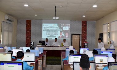 Kakanwil Kemenag Gorontalo Tinjau Pelaksanaan Asesmen Nasional di MTsN 1 Kota Gorontalo