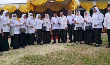 Civitas Akademik MTsN 1 Kota Gorontalo Hadiri Upacara Hari Amal Bakti ke-80 Kementerian Agama RI Tingkat Provinsi Gorontalo