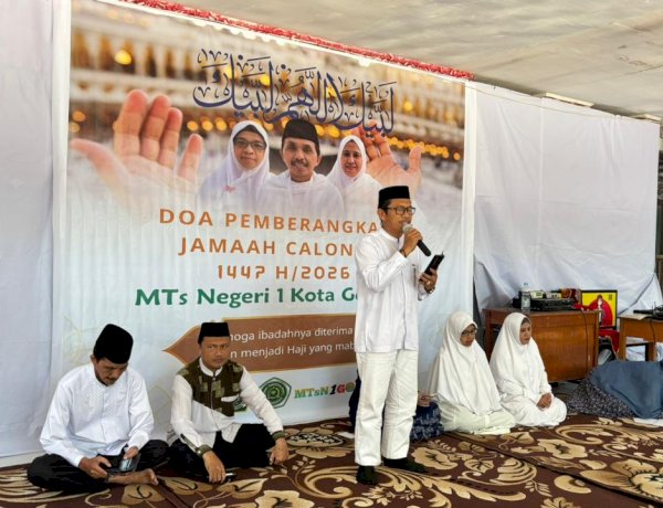 MTsN 1 Kota Gelar Doa Pemberangkatan Jamaah Calon Haji 1447 H di MTs Negeri 1 Kota Gorontalo