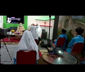 MTsN 1 Kota Lakukan Sosialisasi Vaksin Covid-19 Kepada Siswa Secara Virtual