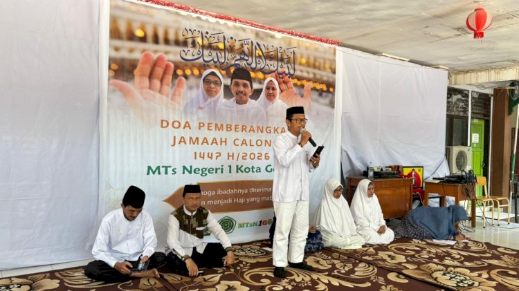 MTsN 1 Kota Gelar Doa Pemberangkatan Jamaah Calon Haji 1447 H di MTs Negeri 1 Kota Gorontalo